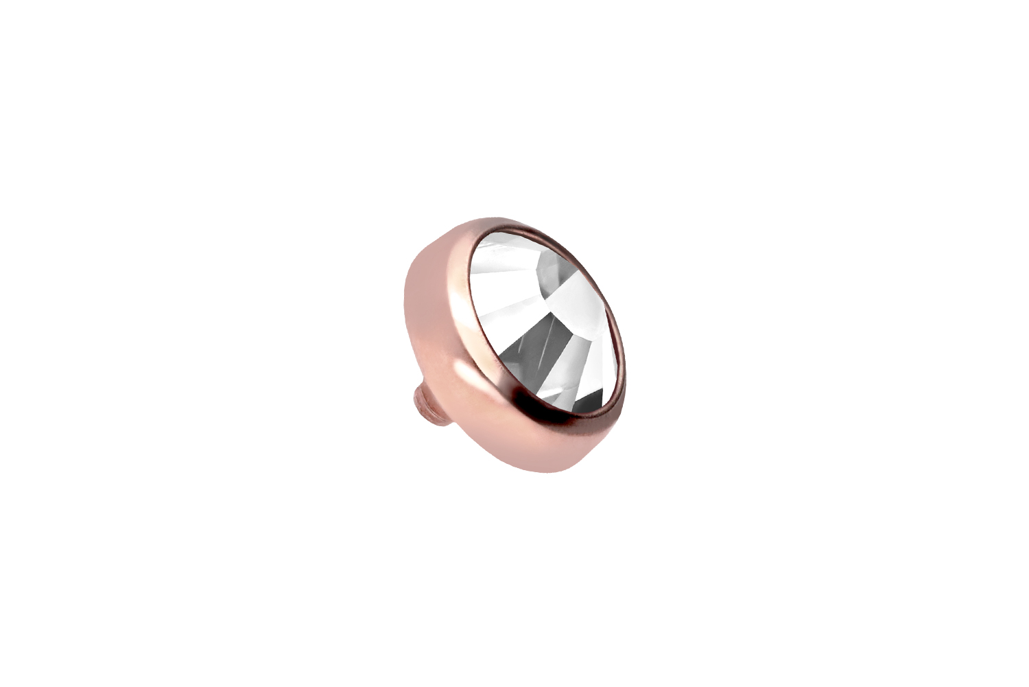 Titan Dermal Anchor Aufsatz DISC + KRISTALL von Piercingline